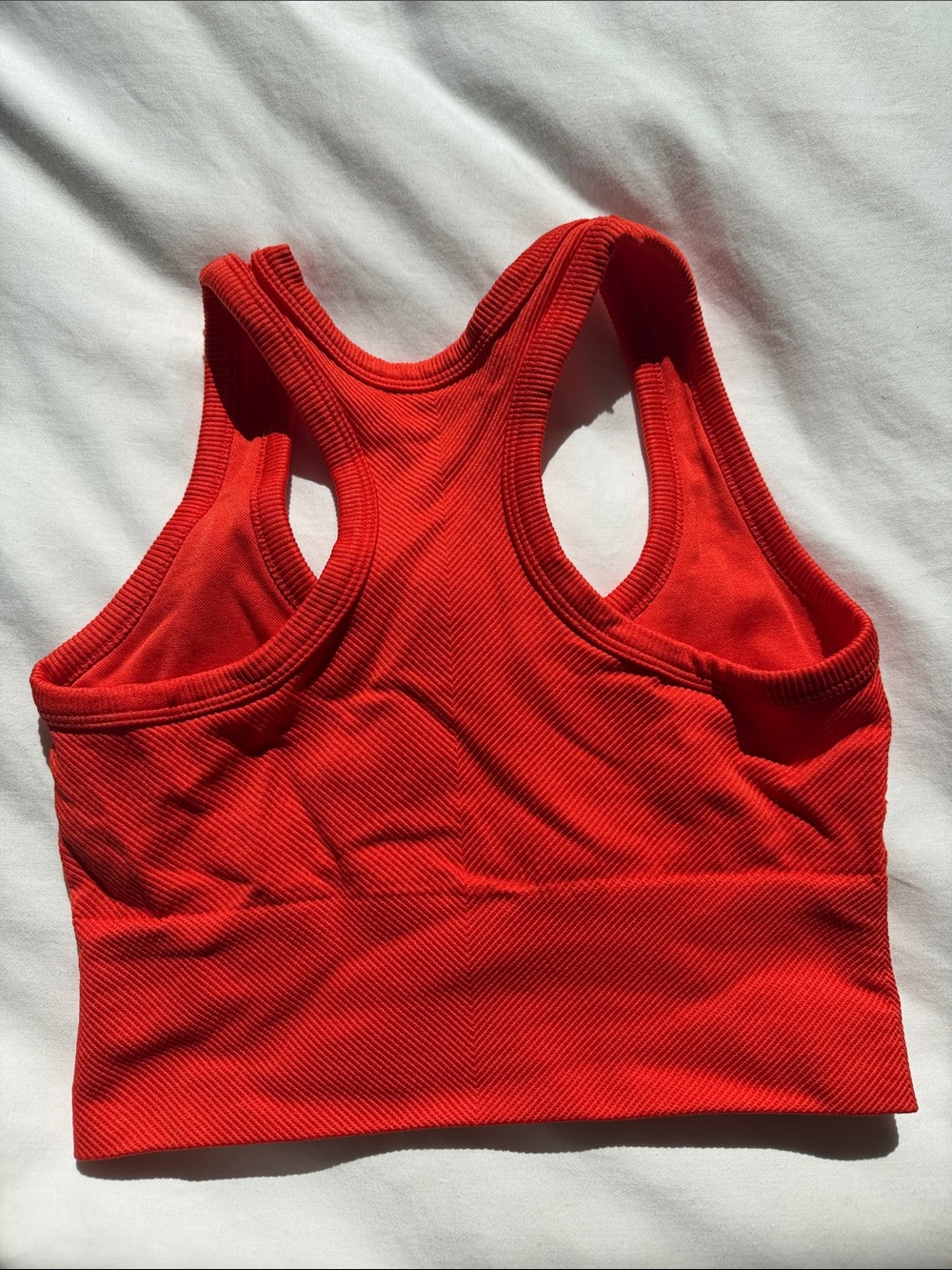 Pro Fit Red Ribbed Racerback Top - Picture 2 of 2